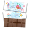 Personalized Kids Birthday Watercolor Mermaid Belgian Chocolate Bar