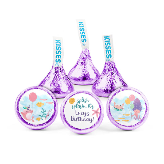 Personalized Mermaid Birthday Hershey's Kisses