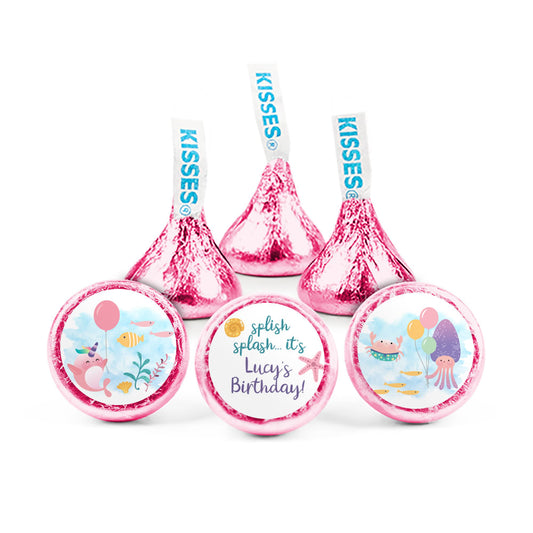 Personalized Mermaid Birthday Hershey's Kisses