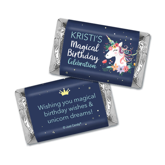 Personalized Unicorn Kids Birthday Hershey's Miniatures