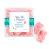 Personalized Mermaid Birthday JUST CANDY� favor cube with Sugar Sanded Gummy Bears Mermaid Tails