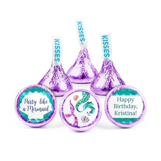 Personalized Mermaid Birthday Hershey's Kisses