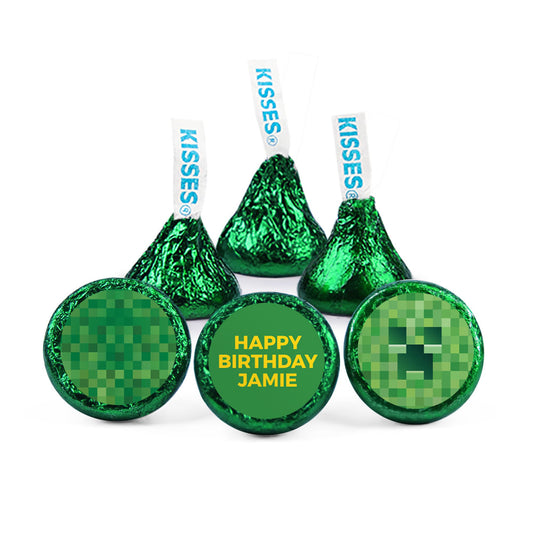 Personalized Creeper Style Birthday Hershey's Kisses