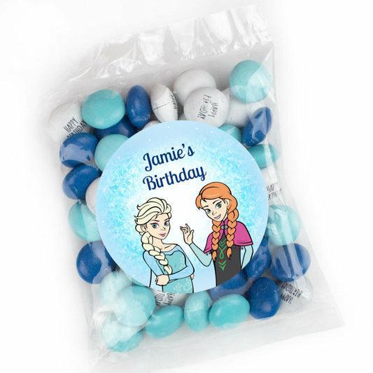 Personalized Frozen Candy Bags with Just Candy Milk Chocolate Minis