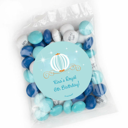 Personalized Cinderella Candy Bags with Just Candy Milk Chocolate Minis