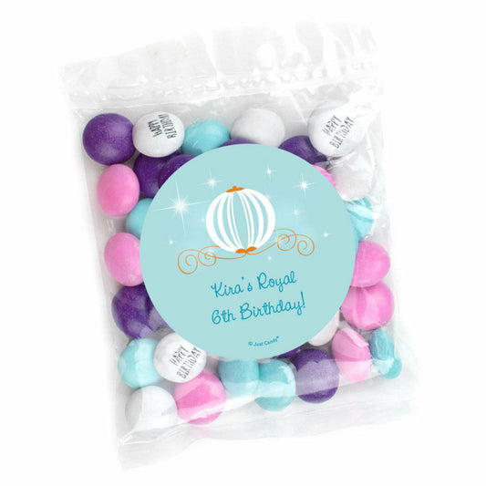 Personalized Cinderella Candy Bags with Just Candy Milk Chocolate Minis