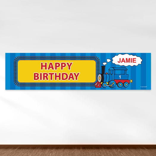 Personalized Birthday Train 5 Ft. Banner