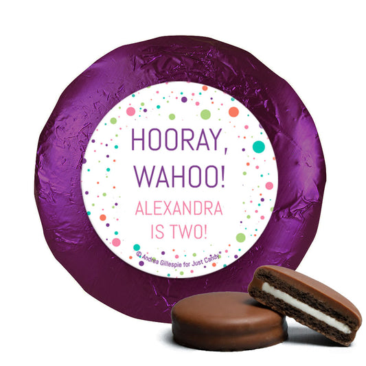 Personalized Birthday Colorful Splatter Chocolate Covered Oreos