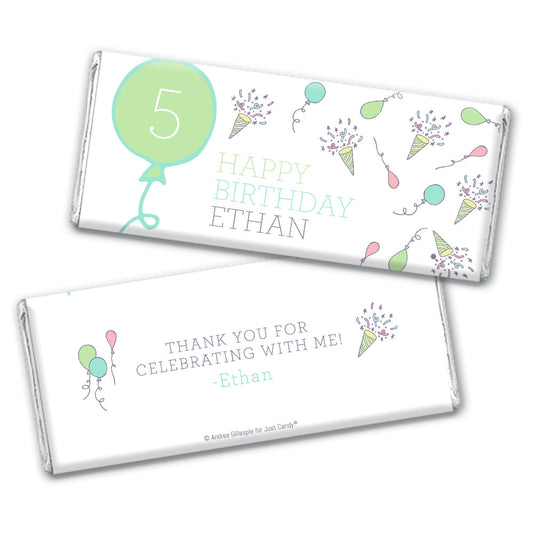 Personalized Birthday Party Time Hershey's Milk Chocolate Bar & Wrapper