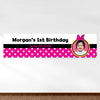 Personalized Birthday Minnie Mouse Theme Photo 5 Ft. Banner