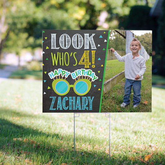 Birthday Yard Sign Personalized - Look Who's Bday Boy