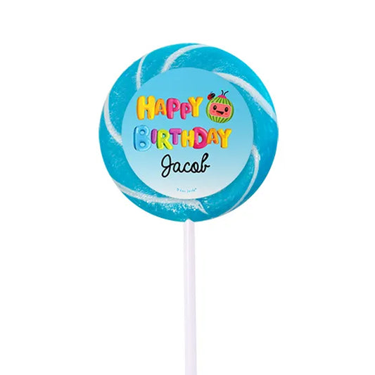 Kids Birthday Personalized Small Swirly Pop Coco Melons Theme (24 Pack)