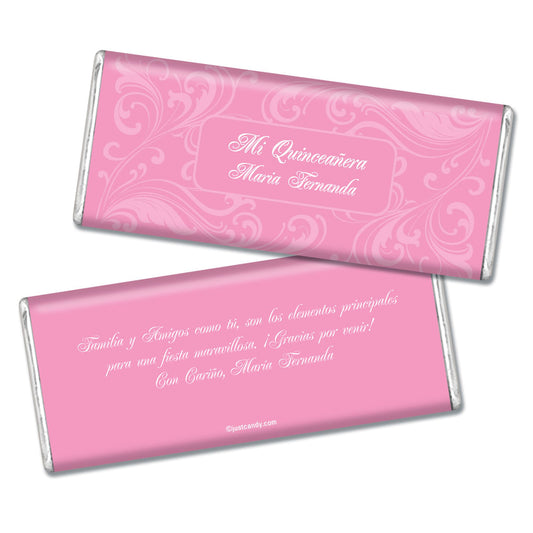 Quinceaera Personalized Hershey's Milk Chocolate Bar Clsico de Esplazamiento