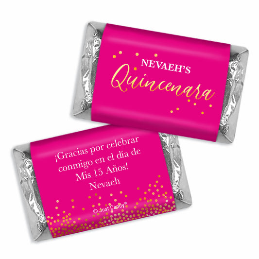 Personalized Quinceanera Elegant Confetti Deluxe Candy Buffet