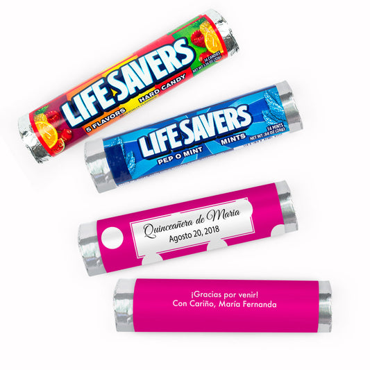 Personalized Quinceanera Luneres Lifesavers Rolls (20 Rolls)