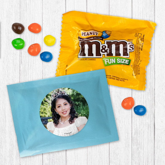 Personalized Quinceanera Photo Peanut M&Ms Favor Bag