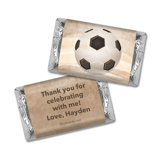 Birthday Personalized Hershey's Miniatures Wrappers Soccer Ball