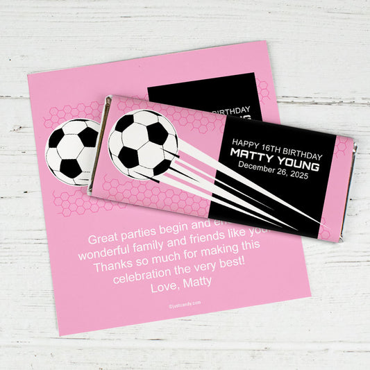 Birthday Personalized Chocolate Bar Wrappers Soccer