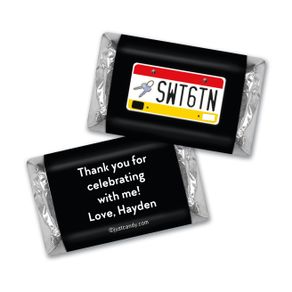 Birthday Personalized Hershey's Miniatures Sweet 16 License Plate