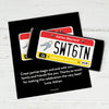 Birthday Personalized Chocolate Bar Wrappers Sweet 16 License Plate