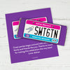 Birthday Personalized Chocolate Bar Wrappers Sweet 16 License Plate