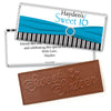 Birthday Personalized Embossed Chocolate Bar Glamour Stripes Sweet 16