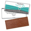 Birthday Personalized Embossed Chocolate Bar Glamour Stripes Sweet 16