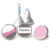 Birthday Personalized Hershey's Kisses Glamour Stripes Sweet 16 Assembled Kisses