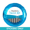 Birthday 1.25" Sticker Glamour Stripes Sweet 16 (48 Stickers)