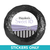 Birthday 1.25" Sticker Glamour Stripes Sweet 16 (48 Stickers)