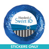 Birthday 1.25" Sticker Glamour Stripes Sweet 16 (48 Stickers)