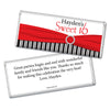 Birthday Personalized Hershey's Milk Chocolate Bar Glamour Stripes Sweet 16