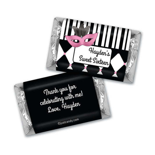 Birthday Personalized Hershey's Miniatures Harlequin Masquerade