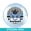 Birthday 1.25" Sticker Harlequin Masquerade (48 Stickers)