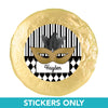 Birthday 1.25" Sticker Harlequin Masquerade (48 Stickers)