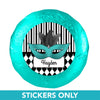 Birthday 1.25" Sticker Harlequin Masquerade (48 Stickers)