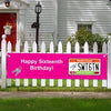 Personalized Birthday Sweet 16 License Plate 5 Ft. Banner