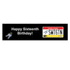 Personalized Birthday Sweet 16 License Plate 5 Ft. Banner