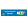 Personalized Birthday Sweet 16 License Plate 5 Ft. Banner