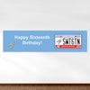 Personalized Birthday Sweet 16 License Plate 5 Ft. Banner