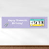 Personalized Birthday Sweet 16 License Plate 5 Ft. Banner