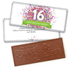 Personalized Sweet 16 Birthday Confetti Burst Embossed Chocolate Bar & Wrapper