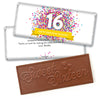 Personalized Sweet 16 Birthday Confetti Burst Embossed Chocolate Bar & Wrapper