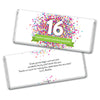 Personalized Sweet 16 Birthday Confetti Burst Hershey's Milk Chocolate Bar & Wrapper