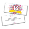 Personalized Sweet 16 Birthday Confetti Burst Hershey's Milk Chocolate Bar & Wrapper