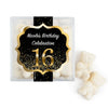 Personalized Sweet 16 Elegant Birthday Bash JUST CANDY� favor cube with Sugar Sanded Gummy Bears