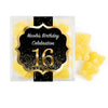 Personalized Sweet 16 Elegant Birthday Bash JUST CANDY� favor cube with Sugar Sanded Gummy Bears