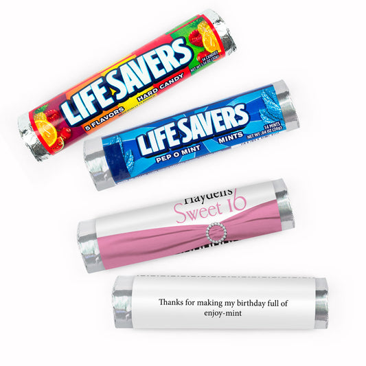 Personalized Sweet 16 Glamour Girl Lifesavers Rolls (20 Rolls)