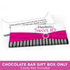 Deluxe Personalized Sweet 16 Birthday Glamour Stripes Candy Bar Favor Box