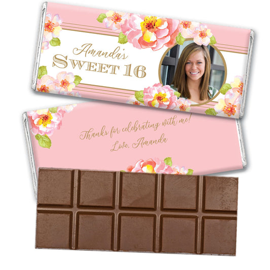 Personalized Sweet 16 Darling Dreams Belgian Chocolate Bar & Wrapper